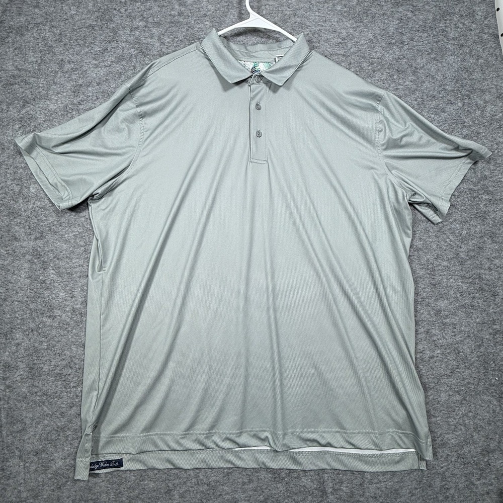 Robert Graham Polo GOLF Shirt Mens 2XL Gray Pattern Classic Fit Performance